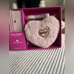 Juicy Couture Heart Crossbody and Card Case